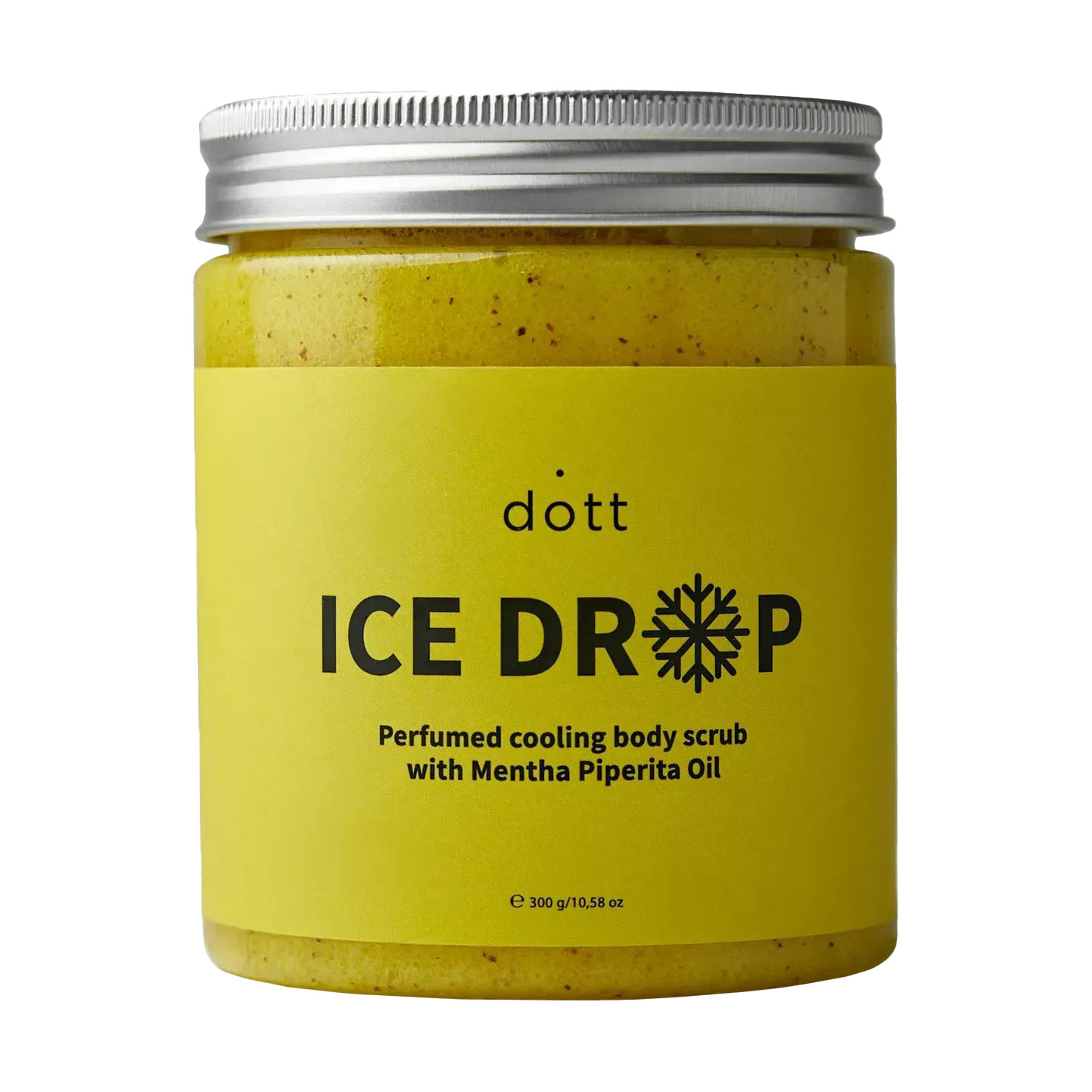 Парфумований охолоджувальний скраб для тіла Dott Ice Drop Perfumed Cooling Body Scrub з олією перцевої м'яти, 300 г
